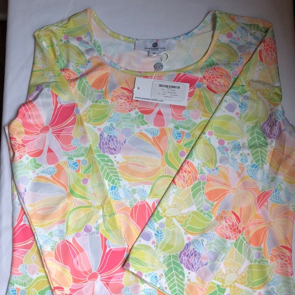 Lemon Garden Print by JEAN-PIERRE KLIFA Shift Dress NWT Size Medium - Picture 2 of 10